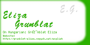 eliza grunblat business card